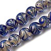 Gold Sand Lampwork Beads Strands LAMP-P071-12mm-05-1