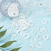   100Pcs 5 Style Transparent Acrylic Linking Rings PACR-PH0001-03-4