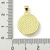 Rack Plating Brass Pave Natural Shell Pendants KK-A204-01B-03G-3