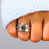 Sunflower Zinc Alloy Finger Rings FS-WGCE082-06-3