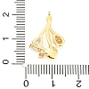 Brass Micro Cubic Zirconia Peg Bail Charms KK-Q794-04B-G-3