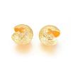 Brass Crimp Beads Covers KK-G016-G-NF-2