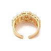 Brass Micro Pave Cubic Zirconia Open Cuff Rings RJEW-R146-16A-G-2