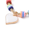Word I Love Mom Acrylic Beaded Bracelet Sets for Mother's Day BJEW-JB09044-5