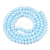 Electroplate Glass Beads Strands EGLA-A044-P3mm-B06-3