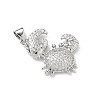 Brass Micro Pave Cubic Zirconia Pendants KK-P330-01A-P-1