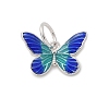 925 Sterling Silver Enamel Butterfly Charms STER-D300-28P-06-1