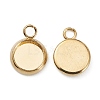 304 Stainless Steel Pendant Cabochon Settings STAS-Z030-01E-G-2