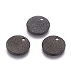 304 Stainless Steel Textured Pendants STAS-I098-01-15mm-B-3