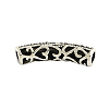 Tibetan Style Hollow Alloy Curved Tube Beads X-TIBEB-Q058-16AS-FF-1