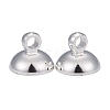 Rack Plating Brass Bead Cap Pendant Bails KK-O139-09B-S-2