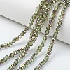 Electroplate Transparent Glass Beads Strands EGLA-A034-T8mm-R19-1