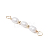 Natural Cultured Freshwater Pearl Rice Beaded Connector Charms PALLOY-JF03703-3