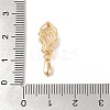 Golden Brass Micro Pave Clear Cubic Zirconia Ice Pick Pinch Bails KK-B100-049G-01-3