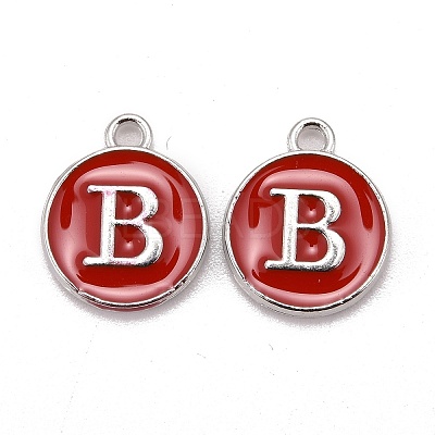 Platinum Plated Alloy Enamel Charms LS-ENAM-S118-03B-P-1