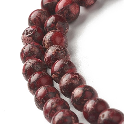 Natural Imperial Jasper Beads Strands G-I122-8mm-19-1