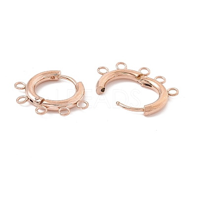 Ion Plating(IP) 304 Stainless Steel Hoop Earring Findings LS-STAS-D183-01RG-1