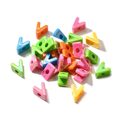 UV Plating Opaque Acrylic European Beads SACR-Z007-01V-1