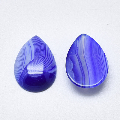 Natural Banded Agate/Striped Agate Cabochons G-T122-23C-1