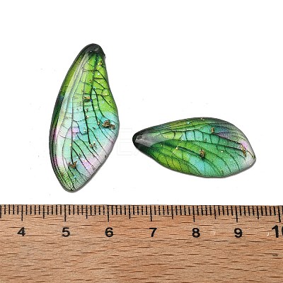 4Pcs Transparent Epoxy Resin Butterfly Wings Pendants RESI-C057-04D-1