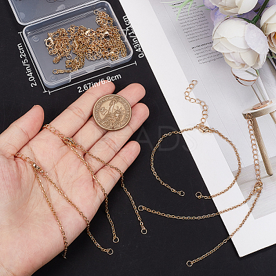 10Pcs 304 Stainless Steel Cable Chain Bracelet Making AJEW-BBC0002-11-1