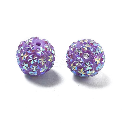 Acrylic Rhinestone Ball Beads OACR-A035-01M-1
