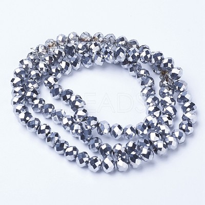 Electroplate Transparent Glass Beads Strands EGLA-A034-T1mm-UA05-1