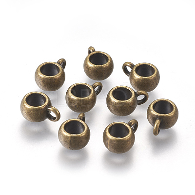Tibetan Style Alloy Tube Bails TIBEP-LFH251Y-AB-LF-1