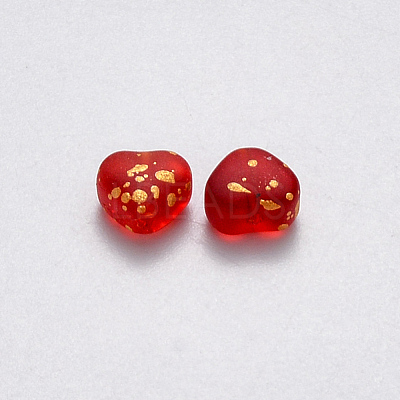 Transparent Spray Painted Glass Beads GLAA-R211-02-E03-1