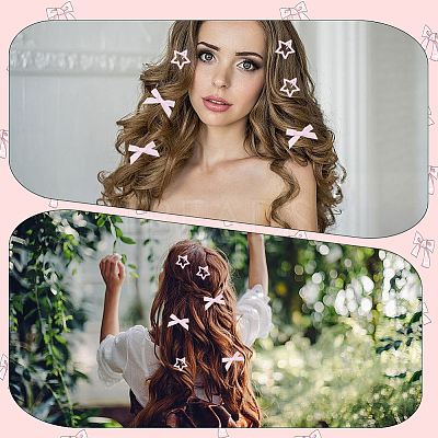 15Pcs Star Iron Snap Hair Clips OHAR-CP0001-23-1