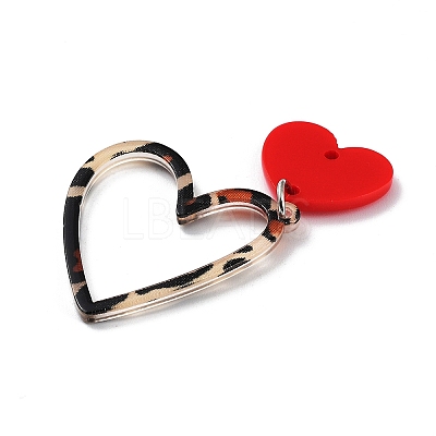 Valentine's Day Opaque Acrylic Pendants OACR-P025-C01-1