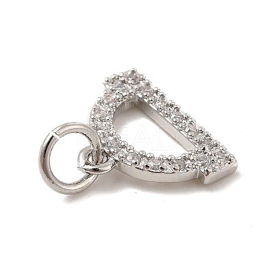 Brass Micro Pave Cubic Zirconia Charms KK-E077-02P-04-1