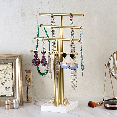 4-Tier Iron T-Bar Jewelry Display Risers ODIS-C008-03G-1
