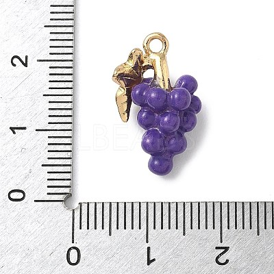 Fruit Theme Alloy Enamel Pendants PALLOY-P314-01B-G-1