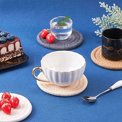 Cotton Thread Weave Hot Pot Holders DIY-NB0003-20-1