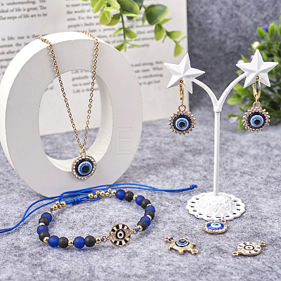 DIY Evil Eye Jewelry Making Finding Kit FIND-TA0002-62-1