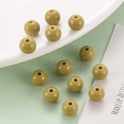 Opaque Acrylic Beads X-MACR-S370-C8mm-29-1