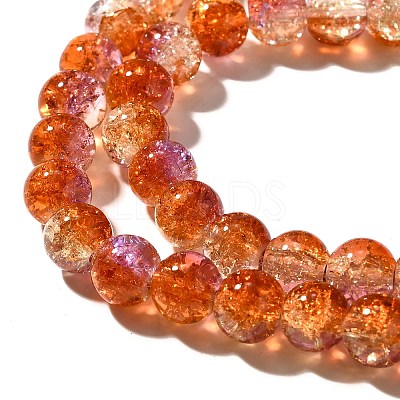 Crackle Glass Beads Strands X1-CCG-C002-8mm-05-1