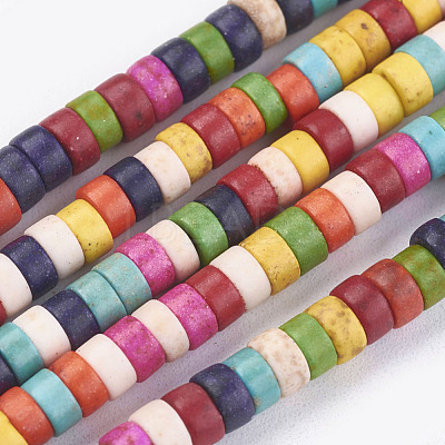 Synthetic Turquoise Beads Strands TURQ-G110-4x2mm-12-1