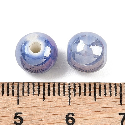 Glazed Porcelain Round Beads PORC-S490-8mm-09-1