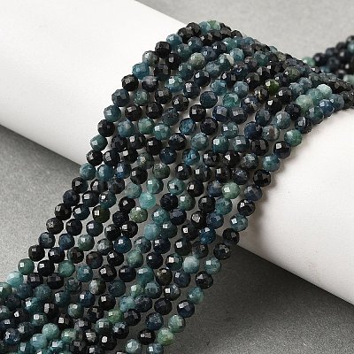 Natural Blue Tourmaline Beads Strands G-G259-D10-3mm-1