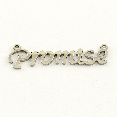 Tarnish Resistant Fashionable Stainless Steel Word Charms LS-STAS-R059-40-1