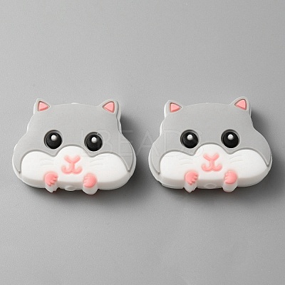 Hamster Silicone Beads SIL-WH0001-59-1