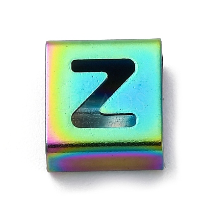 Ion Plating(IP) 304 Stainless Steel Square Slide Charms STAS-L132-18Z-M-1