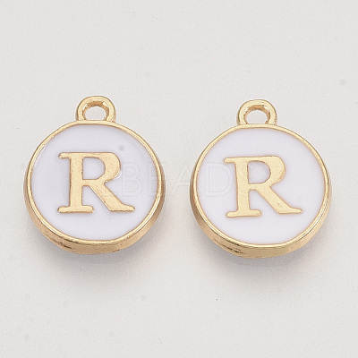 Golden Plated Alloy Charms LS-ENAM-S118-01R-1