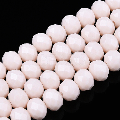 Opaque Solid Color Glass Beads Strands X-EGLA-A034-P10mm-D33-1