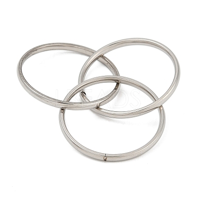201 Stainless Steel Trinity Interlocking Ring Finger Rings FS-WG6776A-07-1