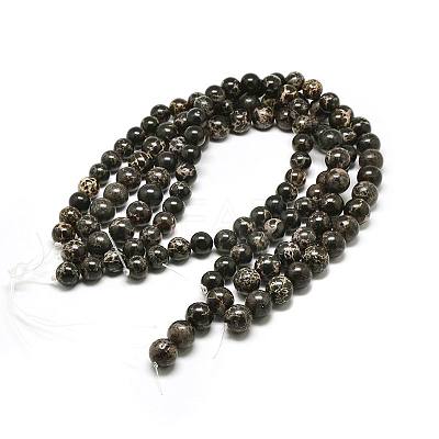 Natural Imperial Jasper Beads Strands G-I122-6mm-11-1