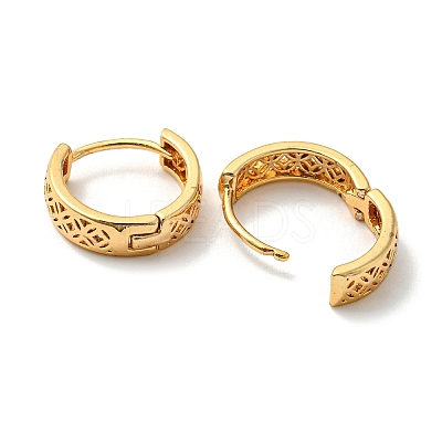 Brass Hollow Hoop Earrings EJEW-M236-01E-G-1
