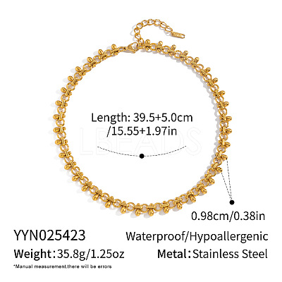 304 Stainless Steel Drop Link Chain Necklaces for Women EA0353-2-1